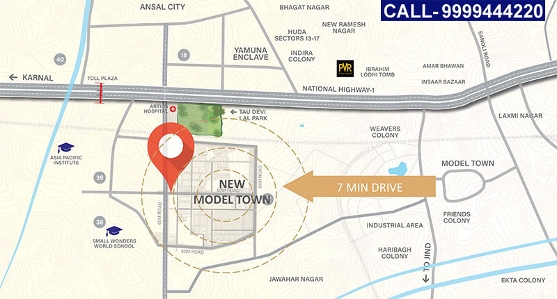 M3M Plots Panipat Location Map