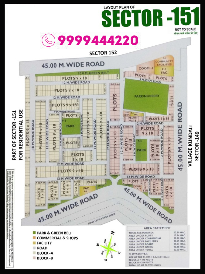 Plots in Sector 151 Master Plan